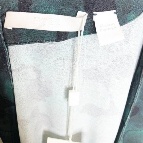 BOSS Epona V-Neck 3/4 Sleeve Sheath Midi Dress  - Picture 7 of 7